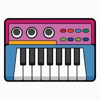 Isolated Flat of Synthesizer vector