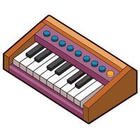 Flat of Music Synthesizer Isolated vector