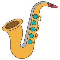 Clean Flat Saxophone for Apps vector