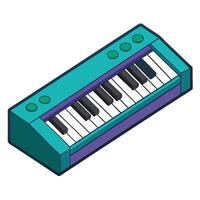 Flat Synthesizer with Clean Lines vector