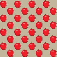 Apple fruit abstract seamless pattern light background retro style illustrator vector