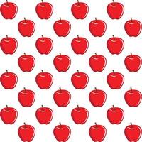 Apple fruit abstract seamless pattern white background retro style illustrator vector