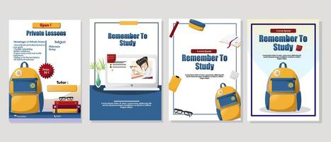 Flyer A4 of private class and remember to study vector