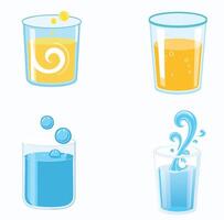 Swirling Liquid Science Flask Bundle Set vector