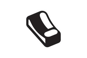 A black and white icon of a phone vector