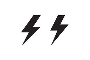 Two lightning bolts are shown on a white background vector