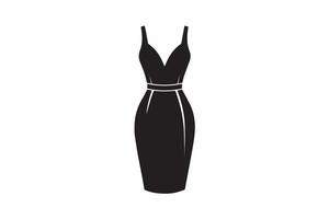 A black dress on a hanger vector