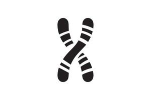 A black and white image of two crossed ribbons vector