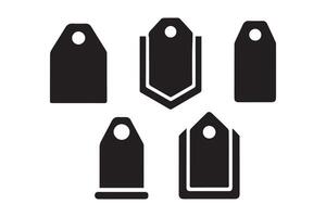 A set of four tags with different shapes vector