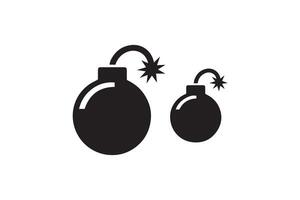 Two black bombs with a star on top of them vector