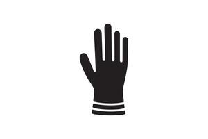 A black glove icon on a white background vector