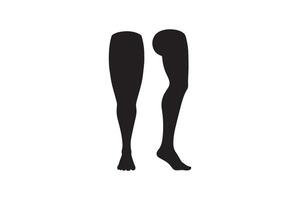 A silhouette of a woman's legs with one leg in the air vector