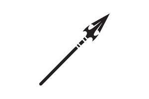 A black and white illustration of a spear vector