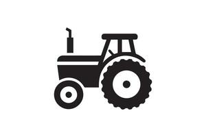 Tractor icon on white background vector