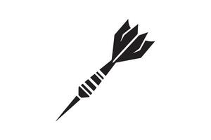A black and white illustration of a dart vector
