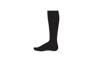 A black silhouette of a person's leg vector