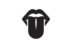 The rolling stones logo, with a tongue on it vector