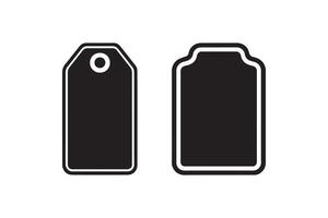 Two black and white price tags on a white background vector