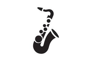 Saxophone icon on white background vector