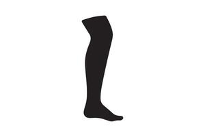 A black silhouette of a woman's leg vector
