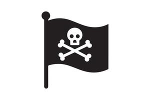 Pirate flag icon illustration vector