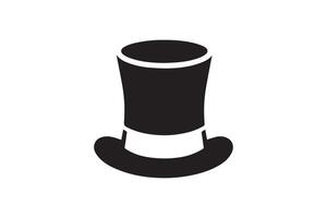 Top hat icon in simple style on white background vector