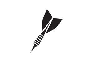 A black and white dart with a arrow on it vector