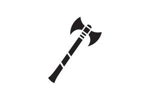 A black and white illustration of an axe vector