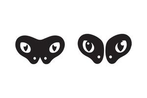 Two black and white eyes with black eyes on them vector