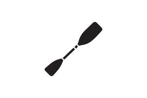 A black and white image of a paddle on a white background vector
