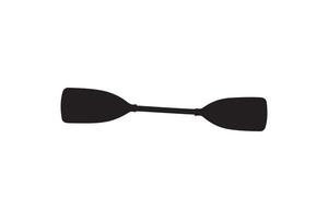 A paddle is shown in black on a white background vector