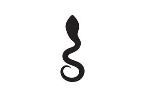 A snake is shown in a simple black and white design vector