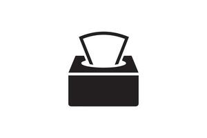 A black and white image of a toilet paper dispenser vector