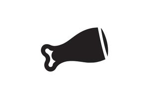 A black and white icon of a horn vector