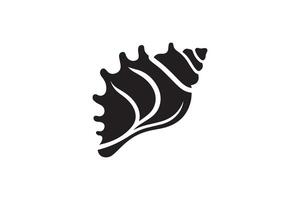 A black and white image of a shell vector