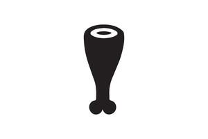 A black and white illustration of a long, curved object vector