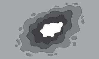 Caucasus map in paper cut style. 3D abstract background with cut out shapes vector