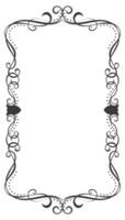 Beautiful black abstract frame with vintage pattern for card vector