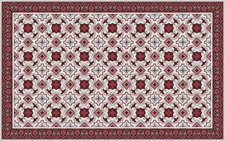 Tile frame, ceramic tile pattern design, vintage pattern carpet connection vector