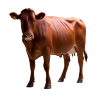 Full Length Image of a Brown Cow on Transparency png