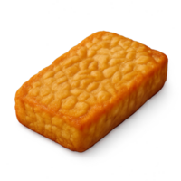 Fried Tempeh Block Isolated on Transparent Background, png