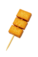 Grilled tofu skewer isolated on transparent background, png