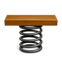 Wooden springboard platform front view isolated on transparent background, png