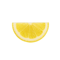 Half Slice of Fresh Lemon Isolated on Transparent Background, png