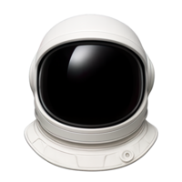 Minimalist Astronaut Helmet with Black Visor Front View Isolated on Transparent Background, png