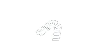 Long curved paper bills 2D cartoon object animation. Financial burden. Billing invoice receipt. Recurring expenses. Overwhelmed budgeting animated flat colorful item 4K isolated on white video
