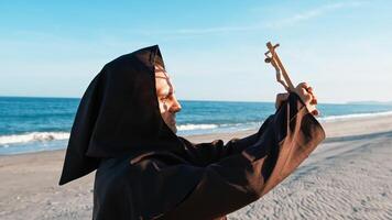 The Shadow Of The Crucifix In The Face Of The Monk photo