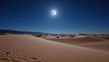 desert sand dunes under moonlight photo