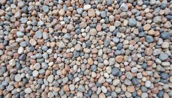 colorful round smooth pebbles stone pattern texture photo. photo