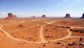 Panoramic image of the African desert formation. photo. photo